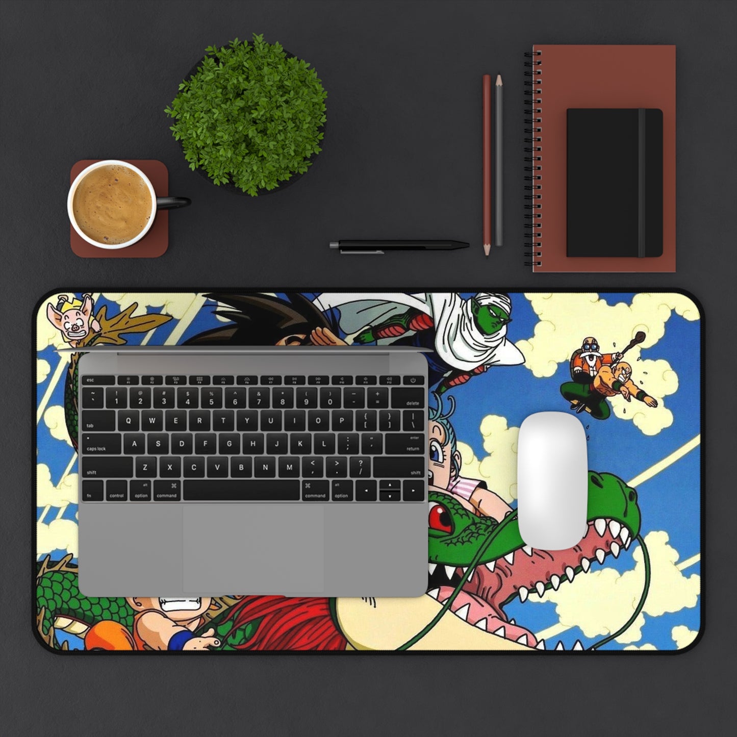 Young Goku Riding Shenron [Dragon Ball] Mousepad