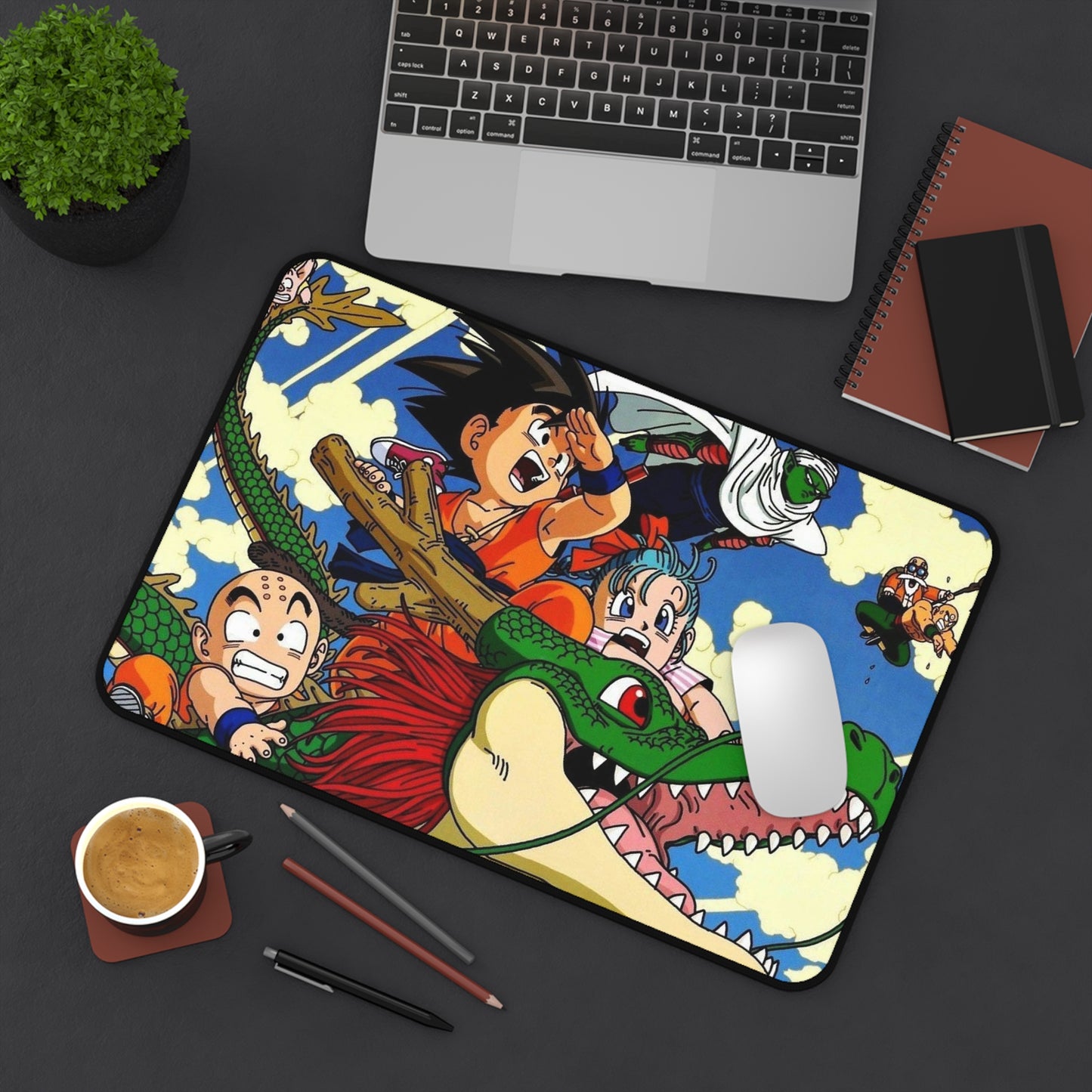 Young Goku Riding Shenron [Dragon Ball] Mousepad